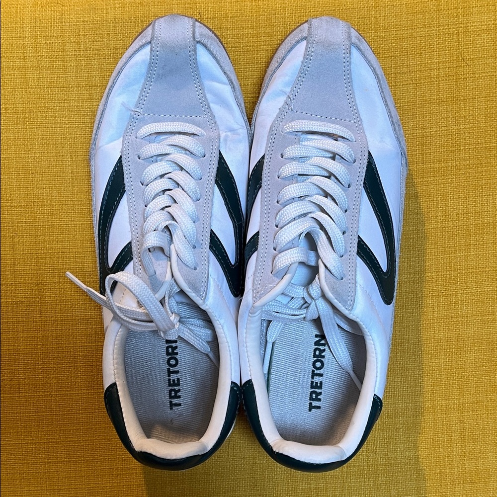 Tretorn Womens “Draper James” White and Green Sneakers